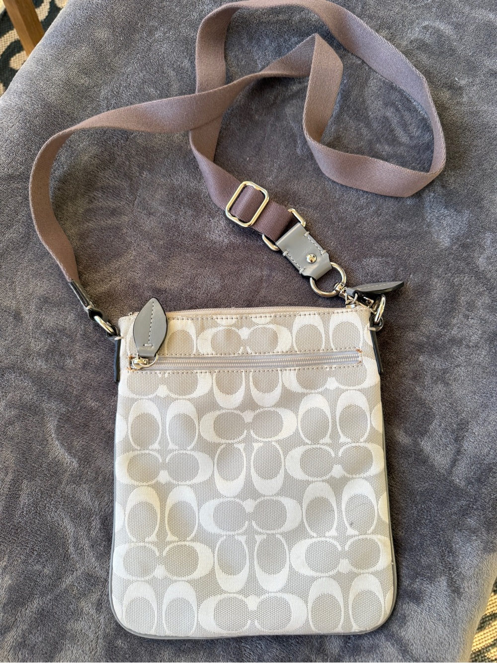 Coach Gray Crossbody with Signature 'C' Print - Picture 6 of 10